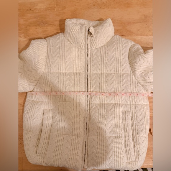 Zara Cream Textured Women's Turtleneck Sweater Jacket - Picture 8 of 9